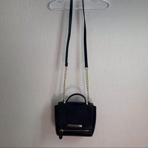 G By Guess Black Faux Leather Crossbody Purse
